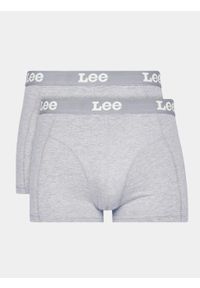 Lee - LEE 2-PACK TRUNK DWUPAK MĘSKIE BOKSERKI MAJTKI LOGO GREY LP03CKMP