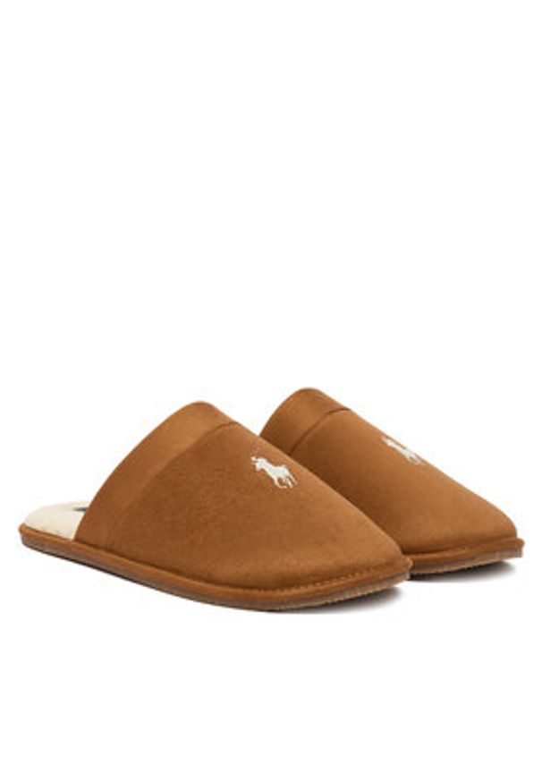 Polo Ralph Lauren Kapcie 843981604003 Brązowy. Kolor: brązowy. Materiał: zamsz, skóra