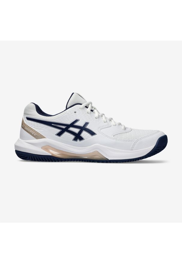 Buty tenisowe damskie Asics Gel Dedicate 8 na mączkę ceglaną. Materiał: skóra, syntetyk. Szerokość cholewki: normalna. Sport: tenis