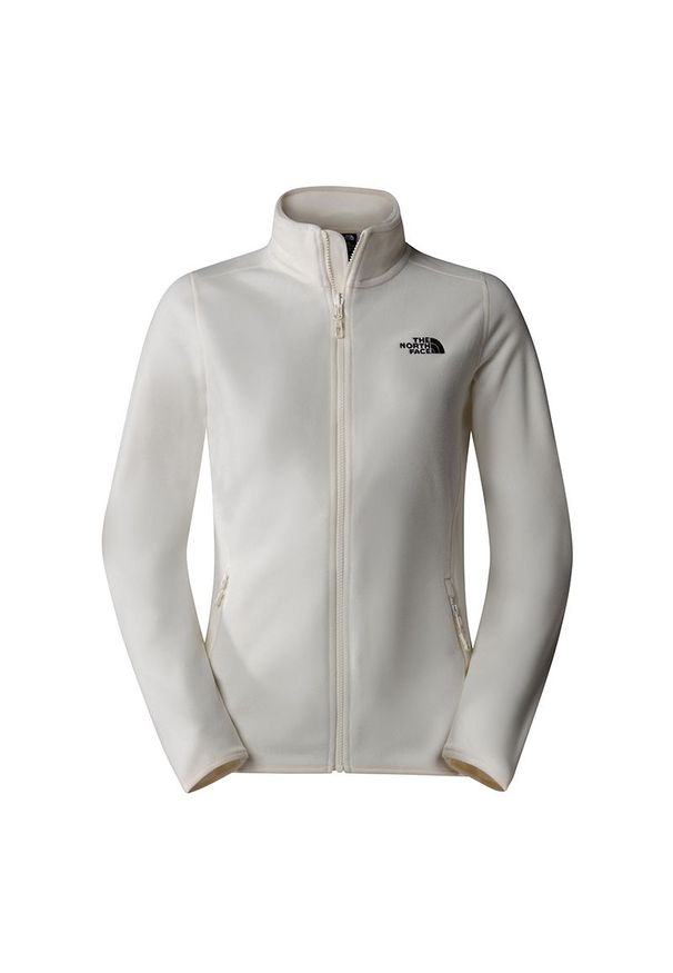 Bluza The North Face 100 Glacier Full-Zip Fleece 0A855O4HP1 - biała. Kolor: biały. Materiał: polar, dzianina, poliester. Styl: klasyczny. Sport: narciarstwo