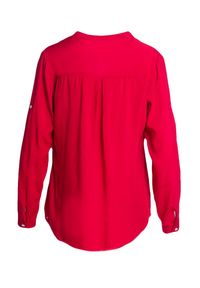 Renee - Czerwona Koszula Rainy. Typ kołnierza: dekolt w kształcie V. Kolor: czerwony. Długość rękawa: długi rękaw. Długość: długie. Wzór: gładki #5
