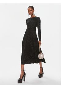 Nissa Sukienka codzienna RZ14523 Czarny Slim Fit. Okazja: na co dzień. Kolor: czarny. Materiał: wiskoza. Typ sukienki: proste. Styl: casual #8