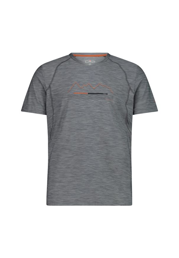 Koszulka szybkoschnąca męska CMP Toto T-Shirt Melange Stretch Jersey. Kolor: szary. Materiał: jersey. Sport: turystyka piesza