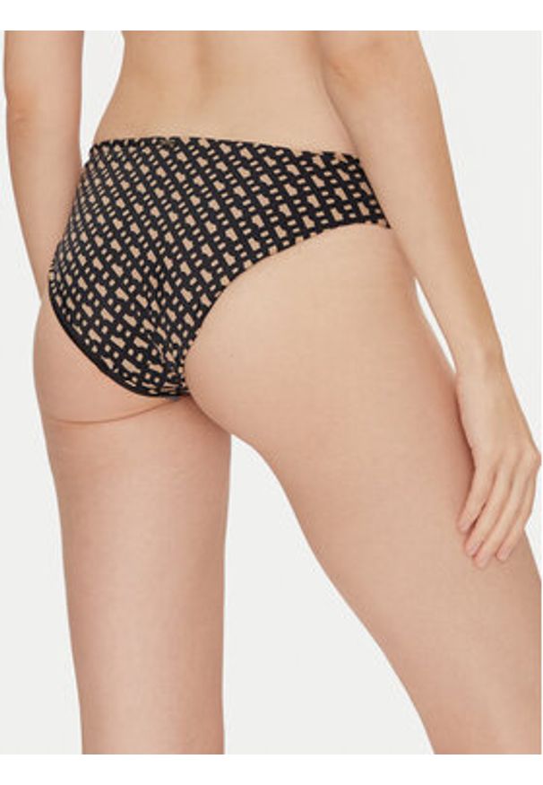 BOSS Dół od bikini Bb Monogram 50535285 Czarny Regular Fit. Kolor: czarny. Materiał: syntetyk