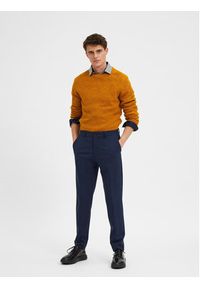 Selected Homme Spodnie materiałowe 16085270 Granatowy Slim Fit. Kolor: niebieski. Materiał: materiał