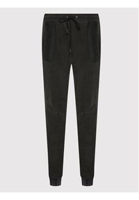 IXIAH Spodnie dresowe X211-70116 Czarny Regular Fit. Kolor: czarny. Materiał: bawełna #4