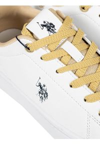 U.S. Polo Assn. Sneakersy "Maraya001" | Maraya001 | Kobieta | Biały, Złoty. Kolor: wielokolorowy, złoty, biały. Materiał: skóra ekologiczna. Wzór: aplikacja