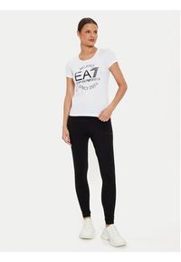 EA7 Emporio Armani T-Shirt 6DTT20 TJQCZ 1100 Biały Slim Fit. Kolor: biały. Materiał: bawełna #5