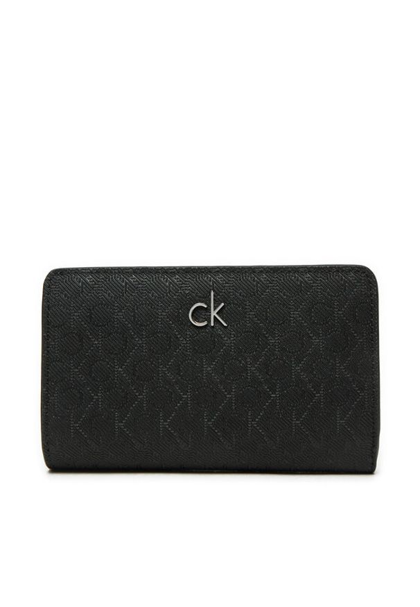 Calvin Klein Mały Portfel Damski Ck Daily Medium Bifold_Mono K60K612824 Czarny. Kolor: czarny. Materiał: skóra