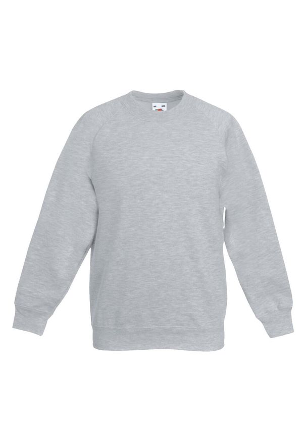 FRUIT OF THE LOOM - Bluza Dziecięca Premium Heather Setin. Kolor: szary. Sport: joga i pilates