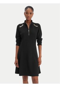 Liu Jo Sport Sukienka codzienna TA6019 JS182 Czarny Regular Fit. Okazja: na co dzień. Kolor: czarny. Materiał: wiskoza. Typ sukienki: sportowe, proste. Styl: casual, sportowy #1