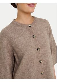 only - ONLY Kardigan Camilla 15348772 Brązowy Regular Fit. Kolor: brązowy. Materiał: syntetyk
