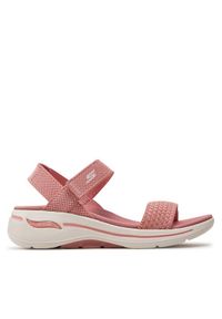 skechers - Skechers Sandały Go Walk Arch Fit Sandal-Polished 140264/ROS Różowy. Kolor: różowy. Materiał: materiał #1