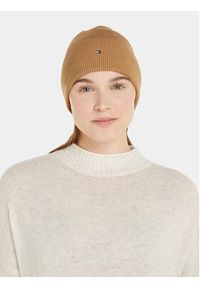 TOMMY HILFIGER - Tommy Hilfiger Czapka Essential Flag Beanie AW0AW15309 Beżowy. Kolor: beżowy. Materiał: bawełna #2