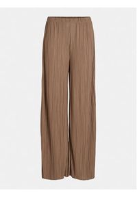 Vila Spodnie materiałowe Plisa 14089681 Brązowy Regular Fit. Kolor: brązowy. Materiał: syntetyk, wiskoza #4