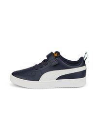 Buty do chodzenia dla dzieci Puma Rickie AC. Zapięcie: rzepy. Kolor: biały, wielokolorowy, niebieski. Materiał: guma, materiał, syntetyk. Szerokość cholewki: normalna. Sport: turystyka piesza