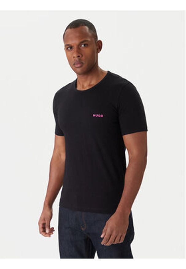 Hugo - HUGO Komplet t-shirtów 50480088 Czarny Regular Fit. Kolor: czarny. Materiał: bawełna