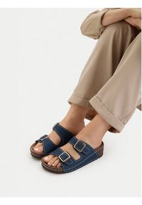 Go Soft Klapki CEO-W21202 Granatowy. Kolor: niebieski. Materiał: skóra #2