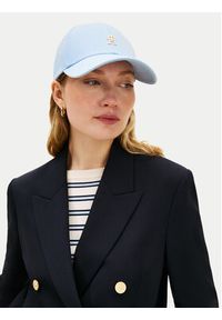 TOMMY HILFIGER - Tommy Hilfiger Czapka z daszkiem Elevated Chic AW0AW17631 Błękitny. Kolor: niebieski. Materiał: bawełna #4