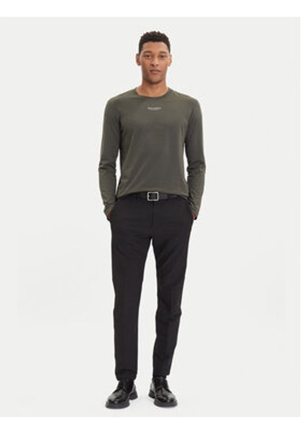 Marc O'Polo Longsleeve 528 2012 52020 Zielony Regular Fit. Typ kołnierza: polo. Kolor: zielony. Materiał: bawełna. Długość rękawa: długi rękaw