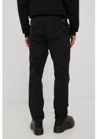 Superdry spodnie męskie kolor czarny w fasonie chinos. Kolor: czarny. Materiał: tkanina