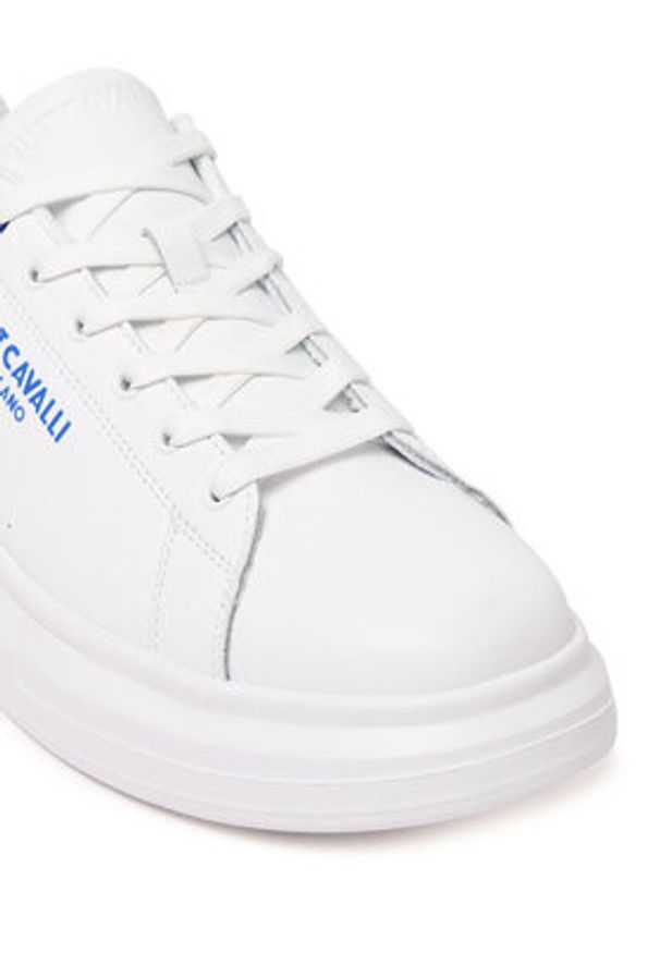 Just Cavalli Sneakersy 78QA3SBF Biały. Kolor: biały. Materiał: skóra