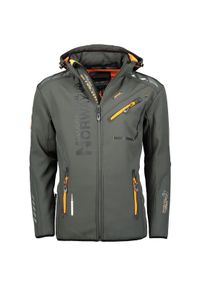 Geographical Norway Softshell ROYAUTE DGREY - ORANGE DB MEN 068. Kolor: szary. Materiał: softshell. Sport: turystyka piesza #1