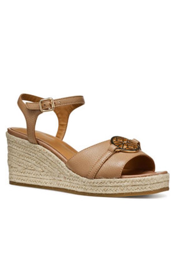 Geox Espadryle D Panarea D55UYB 00046 C5000 Beżowy. Kolor: beżowy. Materiał: skóra