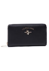 U.S. Polo Assn. Duży Portfel Damski Stanford L Zip Wallet BEUSS5184WVP000 Czarny. Kolor: czarny. Materiał: skóra