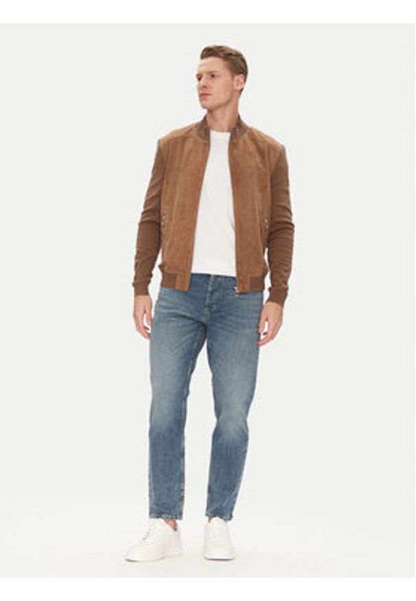 Milestone Kurtka bomber MSTristan 511620 21220 Brązowy Regular Fit. Kolor: brązowy. Materiał: bawełna