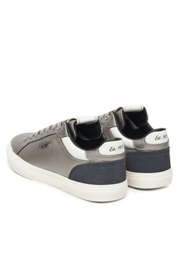 Pepe Jeans Sneakersy Kenton Glam W PLS300005 Srebrny. Kolor: srebrny. Materiał: skóra