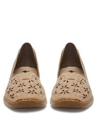 Rieker Półbuty 41356-60 Beżowy. Kolor: beżowy. Materiał: skóra #3