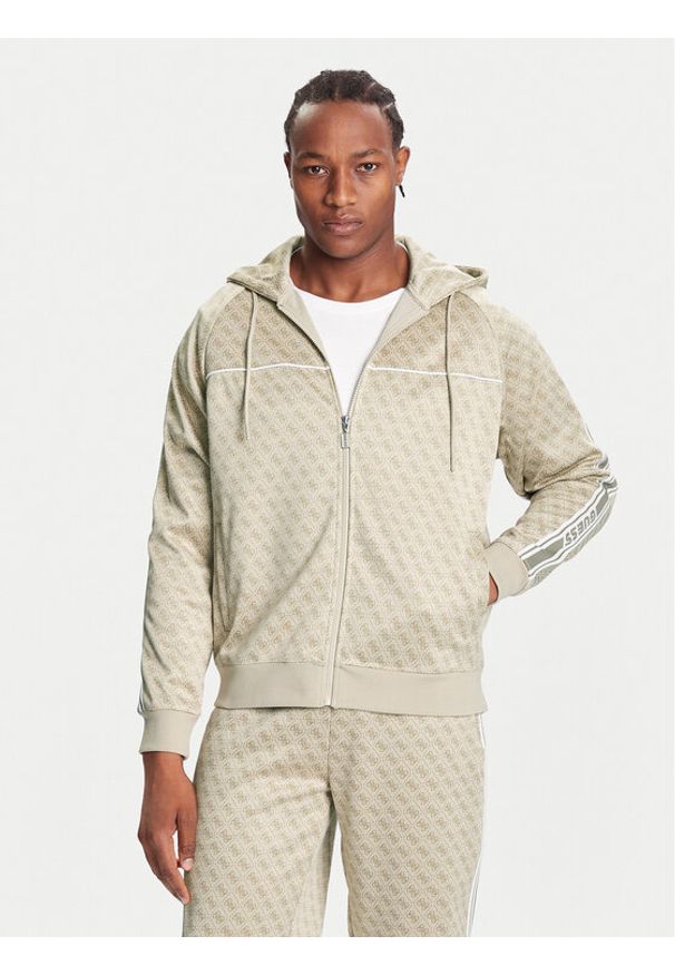 Guess Bluza Z5BQ13 K2042 Beżowy Relaxed Fit. Kolor: beżowy. Materiał: syntetyk