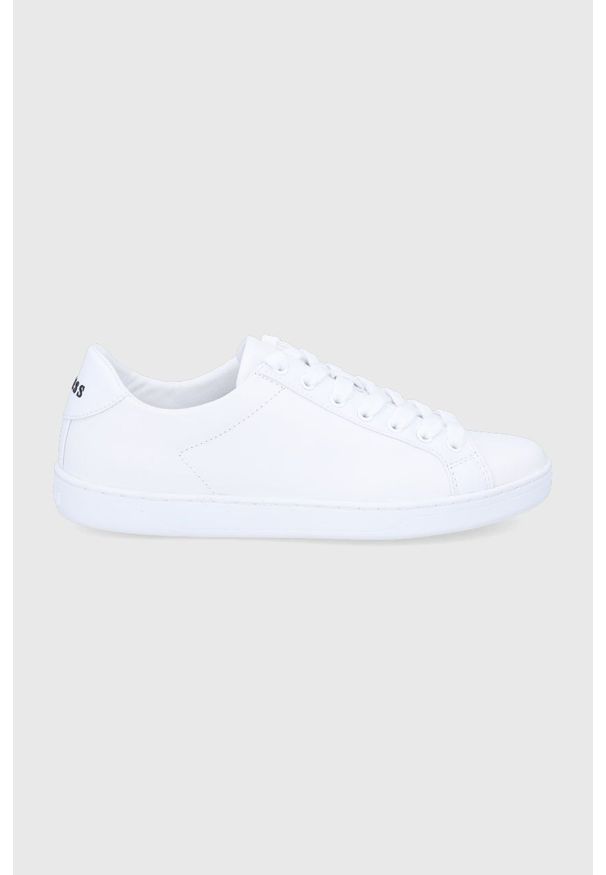 Guess buty JESSHE kolor biały. Nosek buta: okrągły. Zapięcie: sznurówki. Kolor: biały. Materiał: skóra, guma