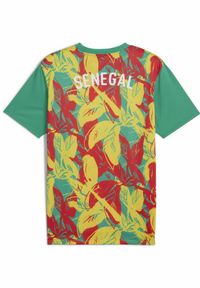 Puma - Męska koszulka przedmeczowa Senegal 2025 PUMA Sport Green Faster Yellow Red. Kolor: żółty, czerwony, wielokolorowy, zielony