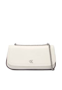 Calvin Klein Torebka Ck Convertible Chain Small Bag LV04F3172G Biały. Kolor: biały. Materiał: skórzane #1