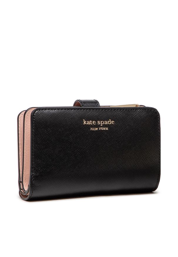 Duży Portfel Damski Kate Spade Spencer PWR00279 Black 001. Kolor: czarny. Materiał: skóra