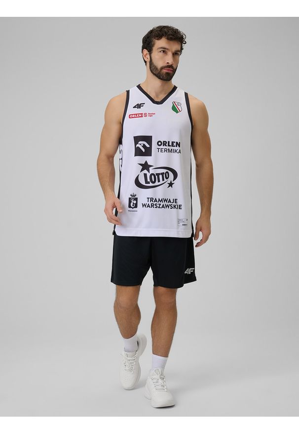 4f - 4F Koszulka meczowa replika domowa z sezonu 2025/26 męska 4F x Legia Warszawa - biała 3XL. Kolor: biały. Materiał: materiał. Wzór: nadruk. Sport: fitness