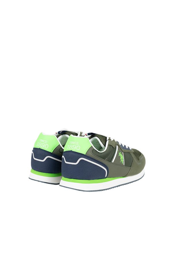 U.S. Polo Assn. Sneakersy "Nobil 004" | Nobil004 | Mężczyzna | Khaki. Kolor: brązowy. Materiał: skóra ekologiczna, materiał. Wzór: aplikacja, nadruk