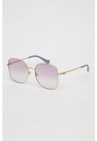 Gucci okulary przeciwsłoneczne damskie kolor fioletowy. Kolor: fioletowy. Wzór: geometria #2