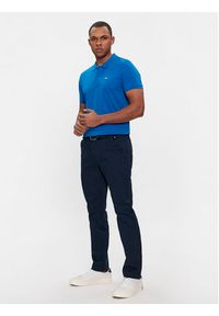 Tommy Jeans Polo DM0DM18312 Niebieski Slim Fit. Typ kołnierza: polo. Kolor: niebieski. Materiał: bawełna