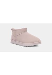 Ugg - Buty zimowe damskie UGG W Classic Ultra Mini Pale Smoke. Okazja: na plażę. Kolor: fioletowy. Materiał: materiał. Sezon: zima. Styl: młodzieżowy #4