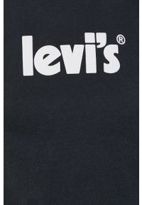 Levi's® - Levi's Sukienka bawełniana kolor czarny mini prosta. Okazja: na spotkanie biznesowe, na co dzień. Kolor: czarny. Materiał: bawełna. Wzór: nadruk. Typ sukienki: proste. Styl: biznesowy, casual. Długość: mini #3