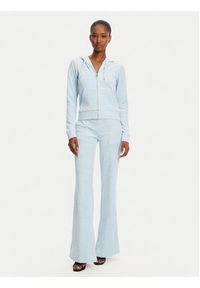 Juicy Couture Spodnie dresowe Layla JCSEBJ001 Błękitny Flared Leg. Kolor: niebieski. Materiał: syntetyk #4