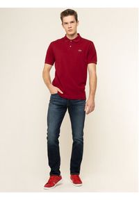 Lacoste Polo L1212 Bordowy Classic Fit. Typ kołnierza: polo. Kolor: czerwony. Materiał: bawełna #7