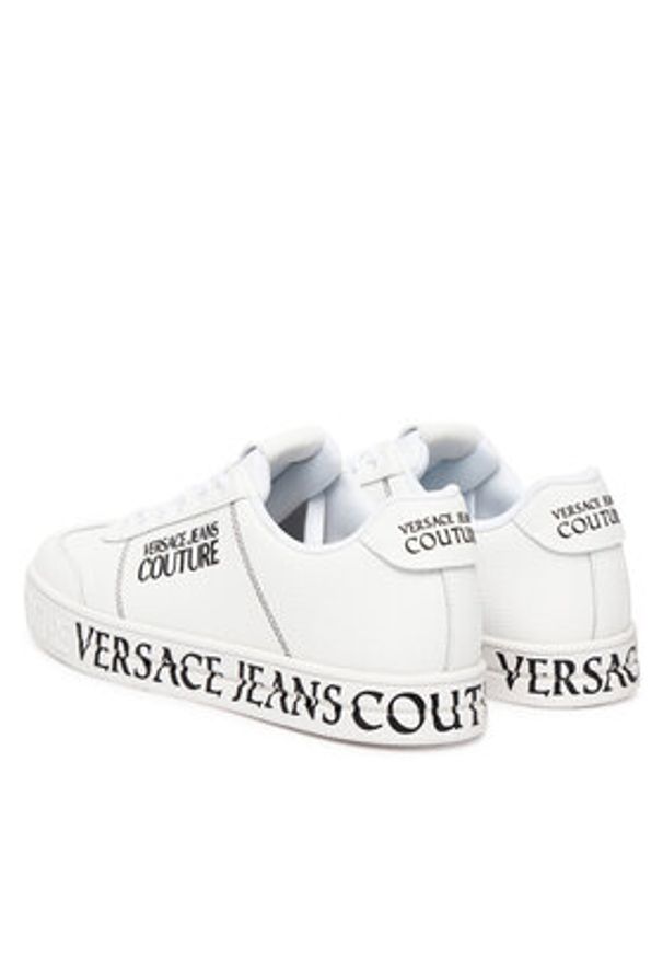 Versace Jeans Couture Sneakersy 79YA3SK6 Biały. Kolor: biały. Materiał: skóra