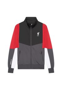 LIVERPOOL FC - Dres piłkarski dziecięcy Liverpool FC 24/25. Kolor: czerwony, czarny, wielokolorowy. Materiał: dresówka. Styl: retro, elegancki