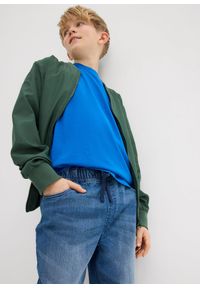 bonprix - Bermudy chłopięce z gumką w talii Slim Fit. Kolor: niebieski. Styl: elegancki #2