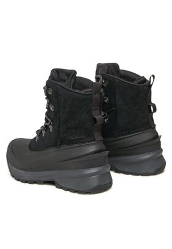 The North Face Śniegowce Chilkat Lace Wp NF0A5LW3KT01 Czarny. Kolor: czarny. Materiał: zamsz, skóra