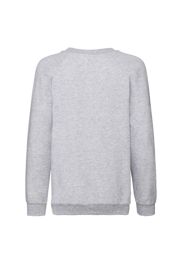 FRUIT OF THE LOOM - Bluza Dziecięca Classic Heather Raglan. Kolor: szary. Długość rękawa: raglanowy rękaw. Sport: joga i pilates